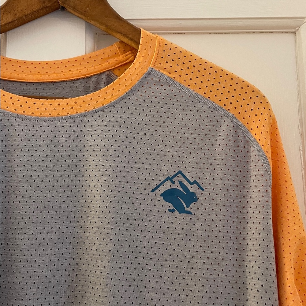 Rabbit Running Men’s EZ Tee Long Sleeve Orange | Size L - Picture 6 of 7